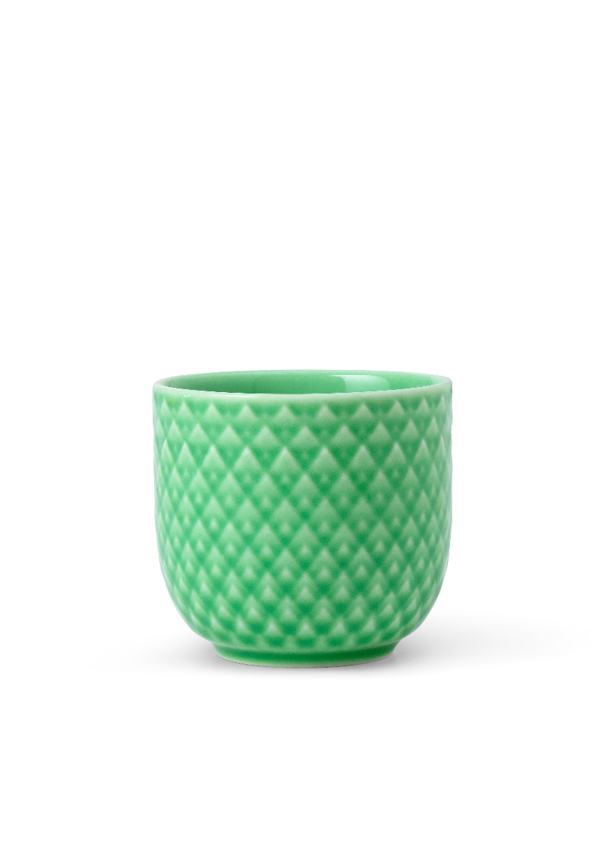 Lyngby Porcelæn Rhombe color æggebæger, grøn - H: 4,5 cm. - Bahne